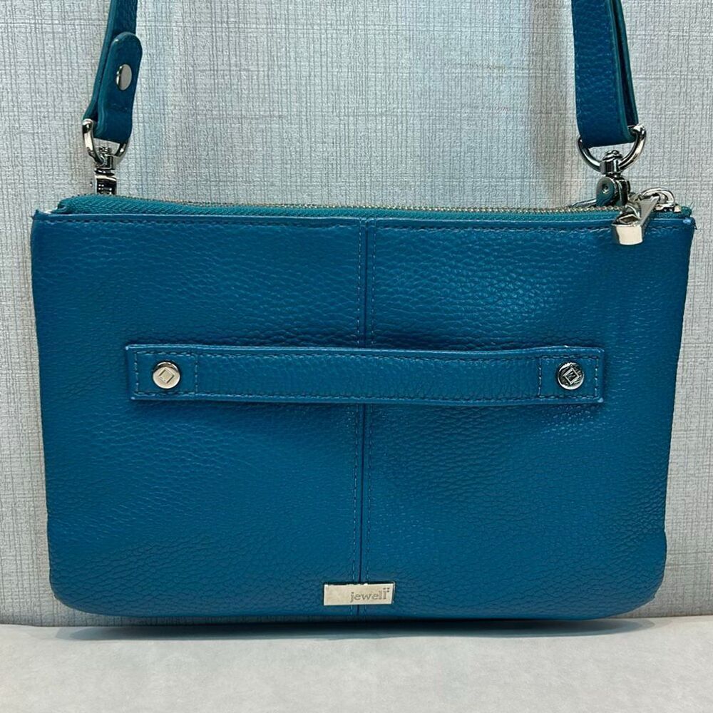thirty-one Jewell Street Style Purse Crossbody Teal Turquoise Small Adjustable S